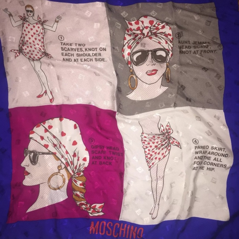 Vintage 80s Moschino scarf